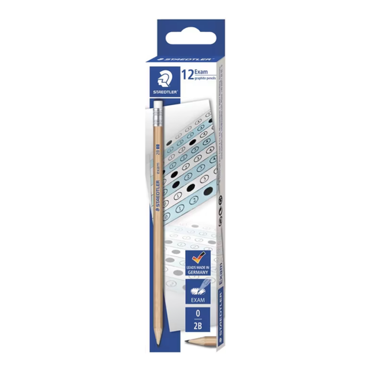 Staedtler Exam Eraser Tip Graphite Pencils 2B 12 Pack