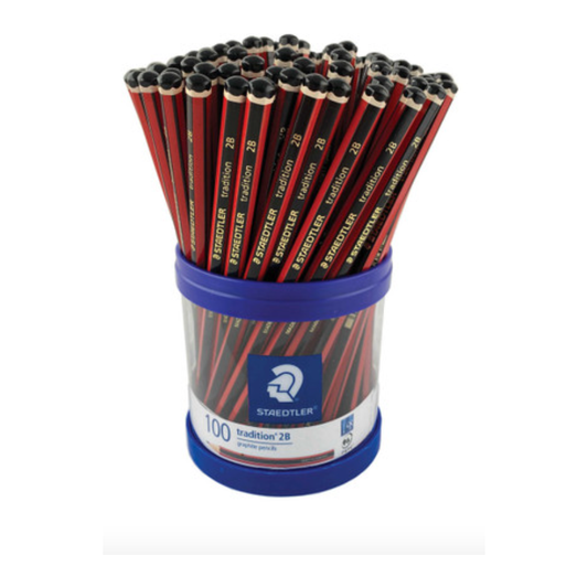 Staedtler 110 Tradition Graphite Pencils 2B 100 Cup Pack