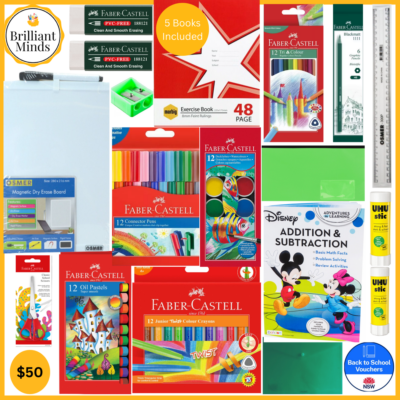 Back to School Voucher Stationery Packs