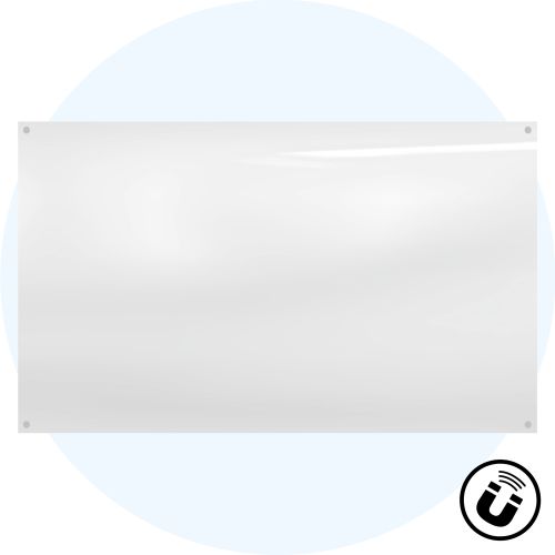 Visionchart Starphire Magnetic Glassboard 1500 x 900mm GB06S-M