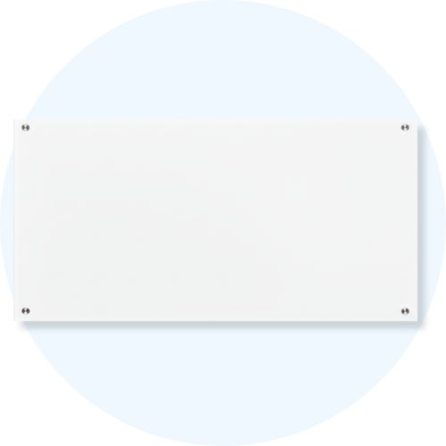 Visionchart Lumiere Magnetic Glassboard 2400 x 1200mm White VGB2412