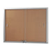 Visionchart BeNoticed Notice Case Sliding 2 Door 1200 x 915mm Silver