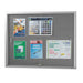 Visionchart BeNoticed Sliding 2 Door Notice Case 1200 x 915mm Grey BN-SGC-1290SL