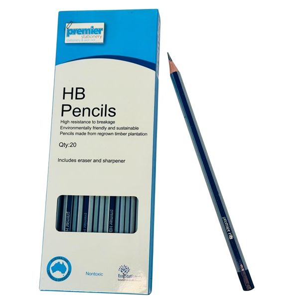 Premier 2B Pencils with Eraser & Sharpener Pack 20