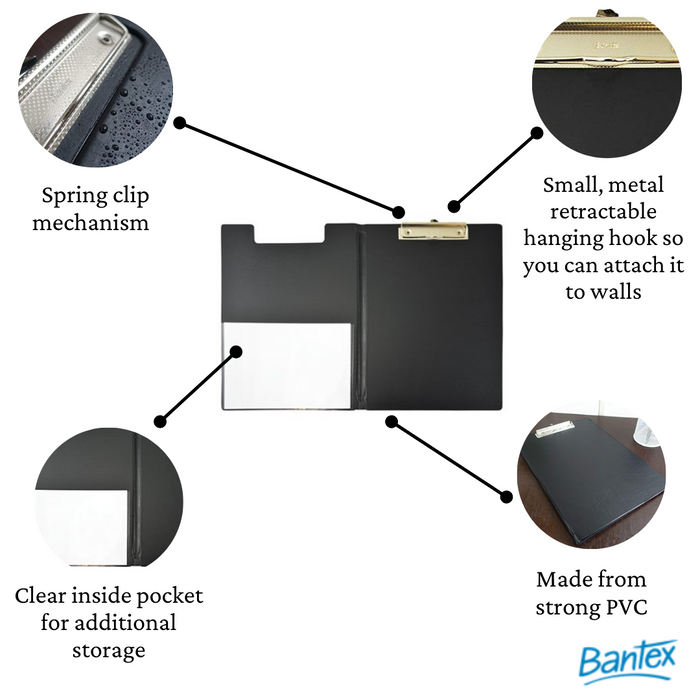 Bantex Standard Clipfolder PVC A4 Black