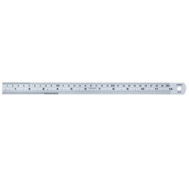 Linex Steel Ruler SL30 30cm Silver