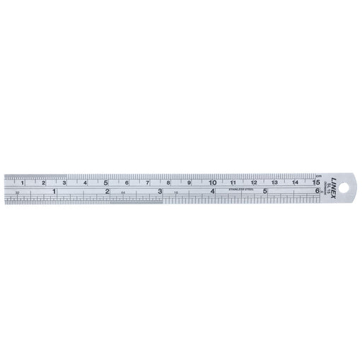 Linex Steel Ruler SL15 15cm Silver