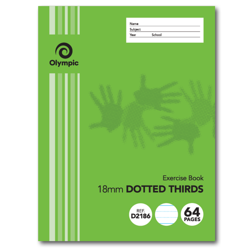 Olympic Exercise Book 18mm Dotted Thirds 225x175mm 64 pages