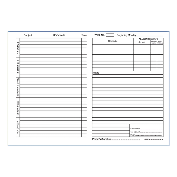 Olympic Home Lesson Book Week To Open 205x142mm 96 pages