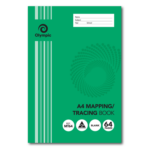 Olympic Mapping Tracing Book Blank A4 64 pages