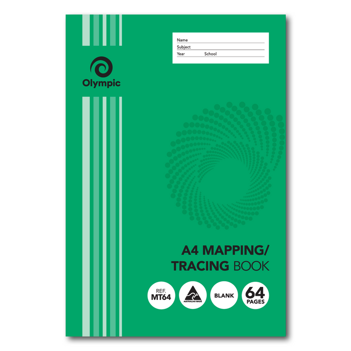Olympic Mapping Tracing Book Blank A4 64 pages