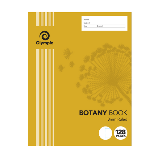 Olympic Botany Book 8mm Ruled/Blank 225x175mm 128 pages