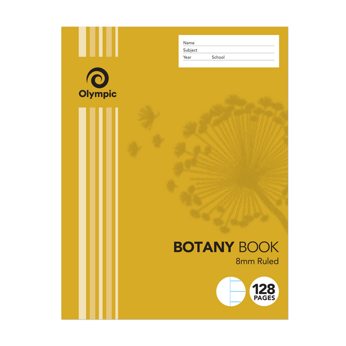 Olympic Botany Book 8mm Ruled/Blank 225x175mm 128 pages