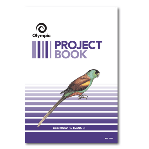 Olympic Project Book 8mm Ruled/Blank 335x240mm 24 pages