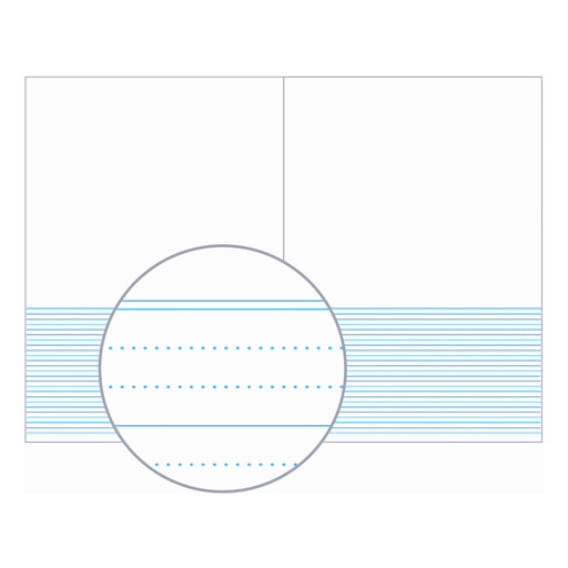 Olympic Project Book 14mm Dotted Thirds Ruled/Blank 335x240mm 24 pages