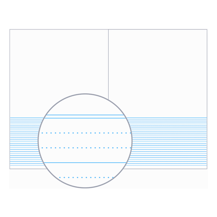 Olympic Project Book 14mm Dotted Thirds Ruled/Blank 335x240mm 24 pages