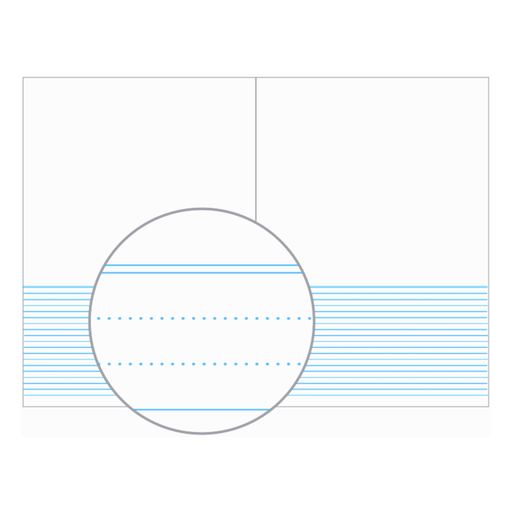 Olympic Project Book 18mm Dotted Thirds Ruled/Blank 335x240mm 24 pages