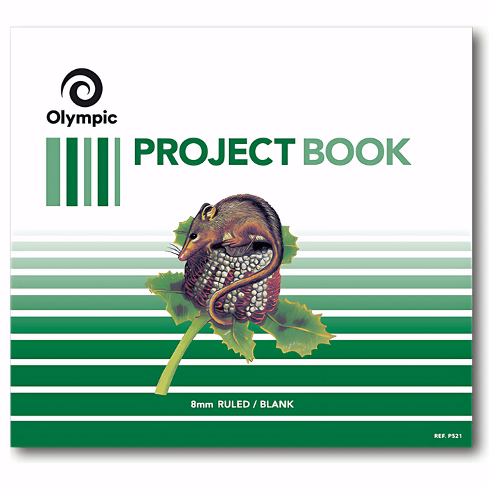Olympic Project Book 8mm Ruled/Blank 273x300mm 24 pages