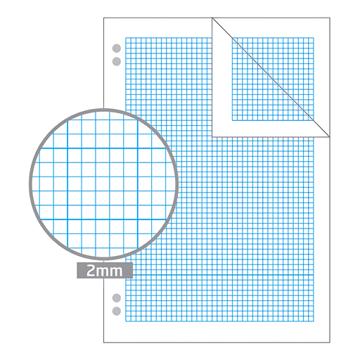 Olympic Loose Leaf Refill Graph 2mm A4 50 leaf