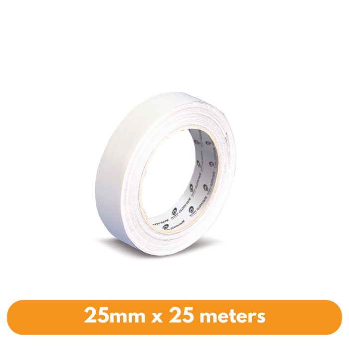 Olympic Cloth Tape 25mmx25M White