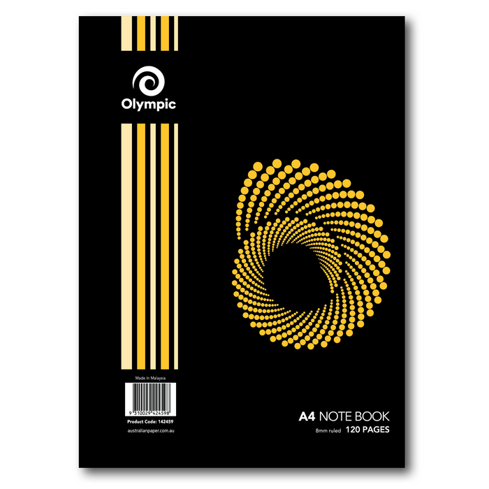 Olympic Notebook 8mm Ruled Spiral Bound A4 120 pages