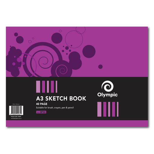 Olympic Sketch Book Cartridge Paper Spiral Side Bound A3 40 pages