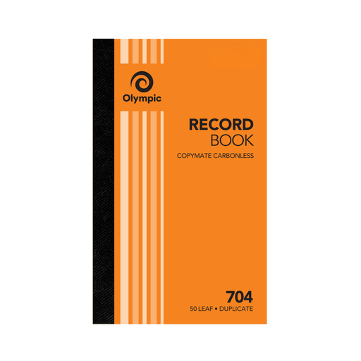 Olympic Carbonless Duplicate Record Book NO.704 200×125 50 Leaf