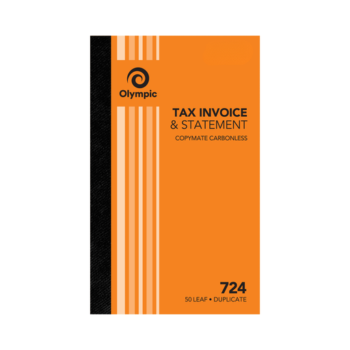 Olympic Carbonless Duplicate Invoice Statement Book NO.724 200×125 50 Leaf
