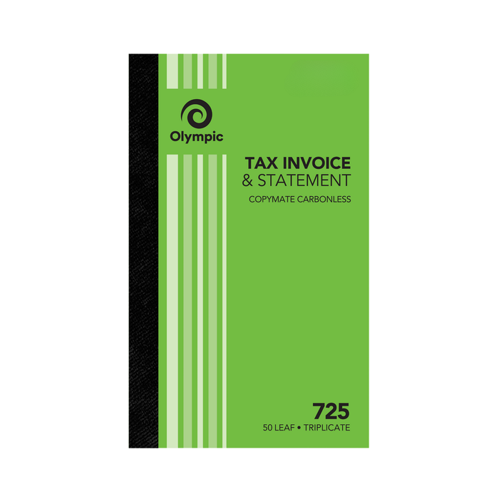 Olympic Carbonless Triplicate Invoice Statement Book NO.725 200×125 50 Leaf