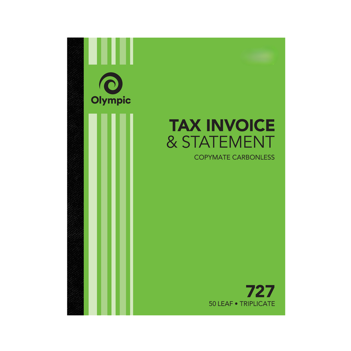 Olympic Carbonless Triplicate Invoice Statement Book NO.727 250×200 50 Leaf
