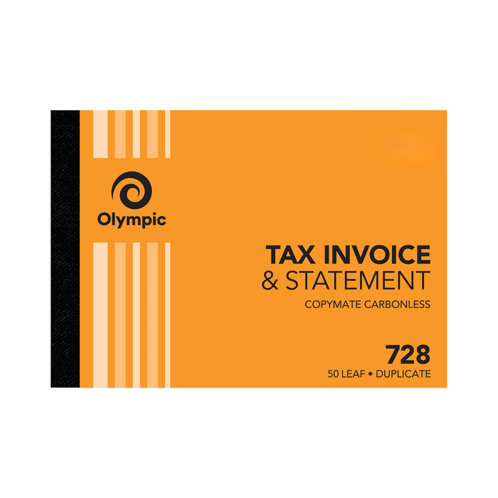 Olympic Carbonless Duplicate Invoice Statement Book NO.728 210×148 50 Leaf