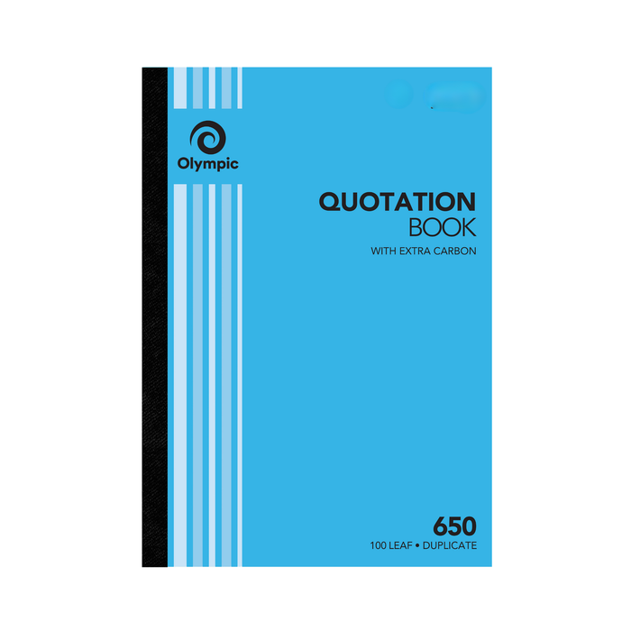 Olympic Carbon Duplicate Quote Book NO.650 A4 100 Leaf