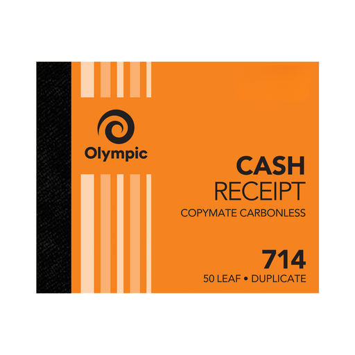 Olympic Carbonless Duplicate Cash Receipt Book NO.714 100×125 50 Leaf