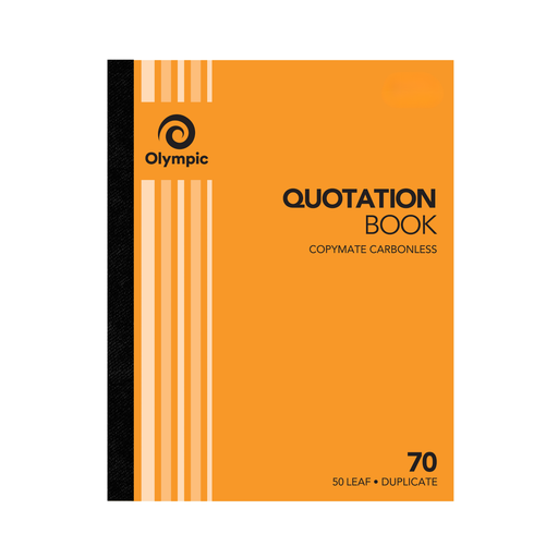 Olympic Carbonless Duplicate Quote Book NO.70 250×200 50 Leaf