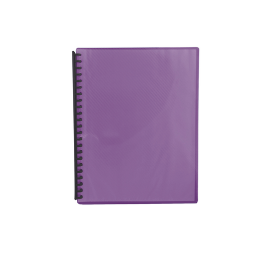 Olympic Display Books A4 20 Page Ribbed Fluoro Purple