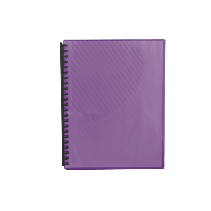 Olympic Display Books A4 20 Page Ribbed Fluoro Purple