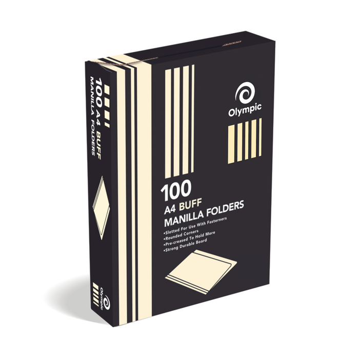 Olympic Manilla Folder A4 Buff Box 100