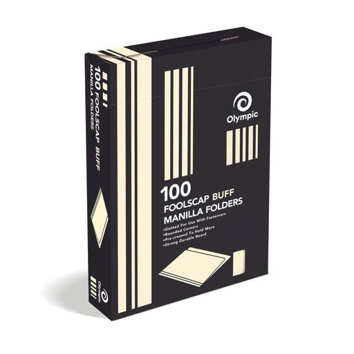Olympic Manilla Folder Foolscap Buff Box 100
