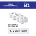 Victory Paper Thermal Rolls 44 x 76 x 12mm 1 Ply Pack 8
