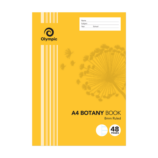 Olympic Botany Book 8mm Ruled A4 48 pages