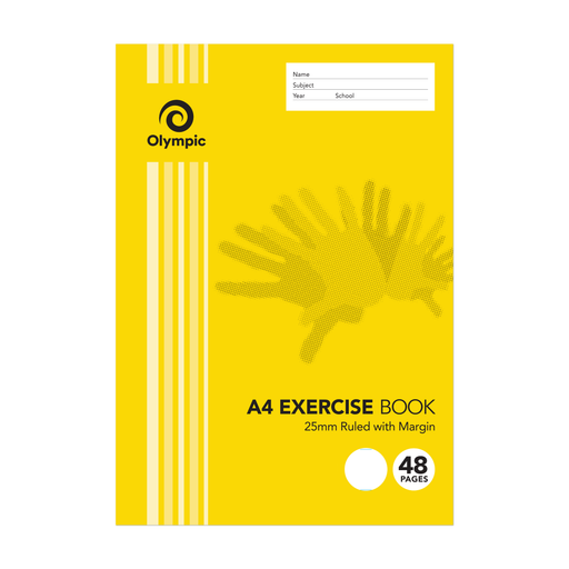 Olympic Exercise Book 25mm Ruled with Red Margin A4 48 pages