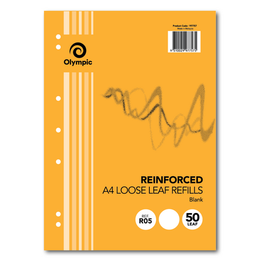 Olympic Loose Leaf Refill Blank A4 50 leaf