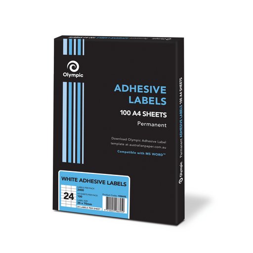 Olympic Labels Adhesive 24UP 70x35mm Box 100
