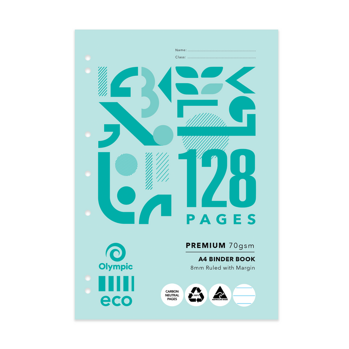 Olympic ECO Binder Book B812P A4 128 Page