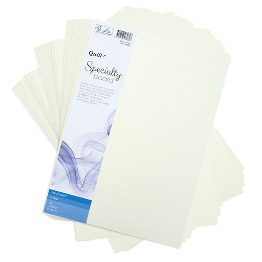 Quill Parchment Board 176gsm A4 Pack 50 White