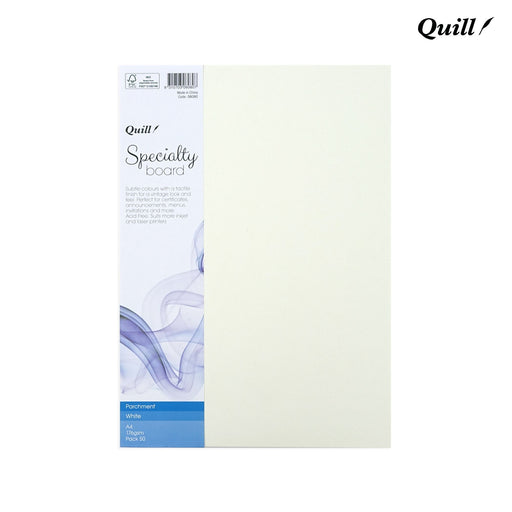 Quill Parchment Board 176gsm A4 Pack 50 White