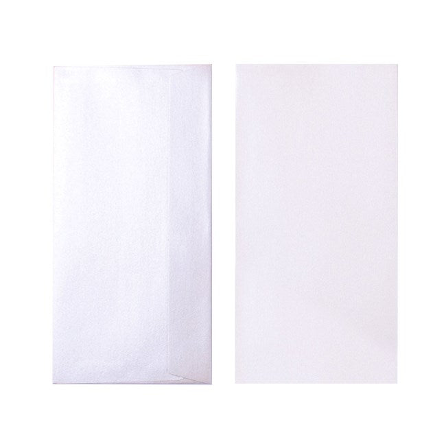 Quill Metallique Envelope 120gsm DL Pack 10 Mother of Pearl
