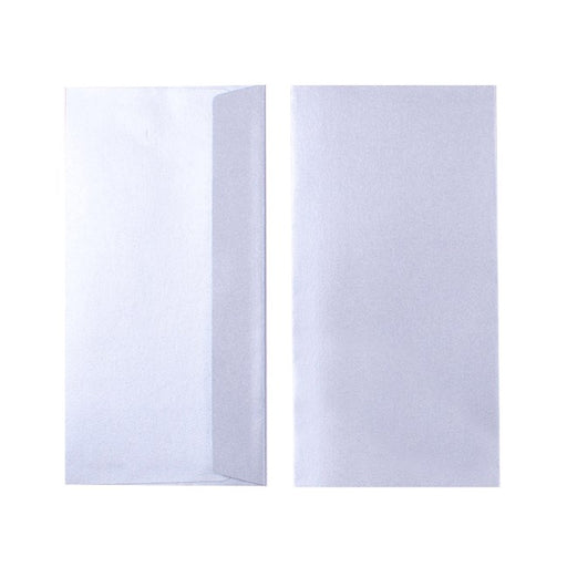 Quill Metallique Envelope 120gsm DL Pack 10 Silver Shadow