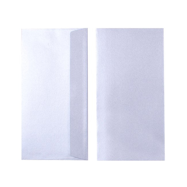 Quill Metallique Envelope 120gsm DL Pack 10 Silver Shadow