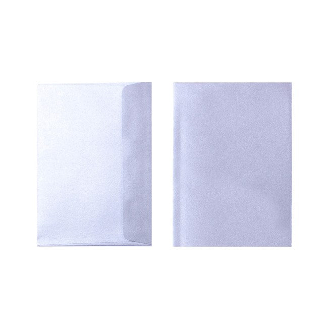 Quill Metallique Envelope 120gsm C6 Pack 10 Silver Shadow